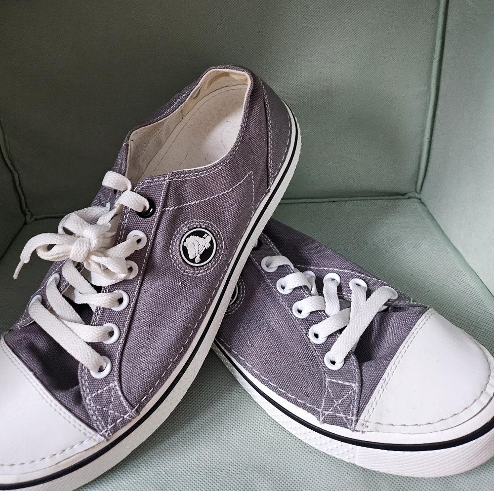 CROCS White Sole with Gray Upper